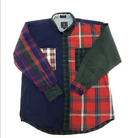 Chaps Ralph Lauren Other - Vintage Chaps Ralph Lauren Button Down Split Plaid